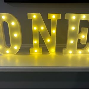 LED Marquee O N E letters
